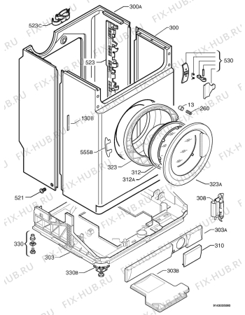 Взрыв-схема стиральной машины Electrolux EWW1291 - Схема узла Housing 001